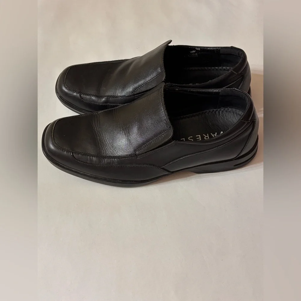 Varese Men's Black Leather Loafers Sz 91/2